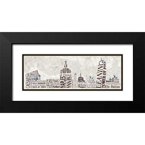 Italy Sky Line Black Modern Wood Framed Art Print with Double Matting by Stimson, Diane