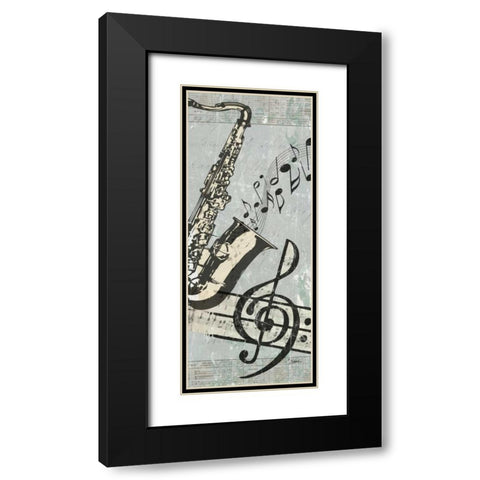 French Notes 2 Black Modern Wood Framed Art Print with Double Matting by Stimson, Diane