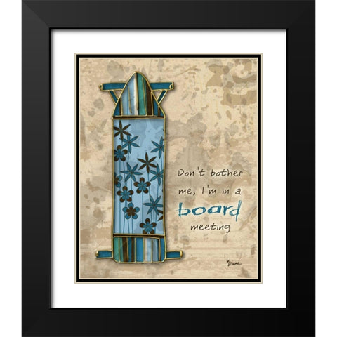 Board Mtg Black Modern Wood Framed Art Print with Double Matting by Stimson, Diane