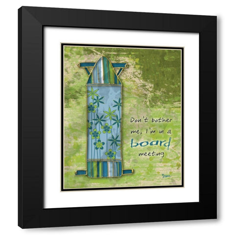 Board Mtg Black Modern Wood Framed Art Print with Double Matting by Stimson, Diane