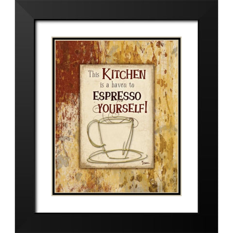Kitchen Espresso Black Modern Wood Framed Art Print with Double Matting by Stimson, Diane