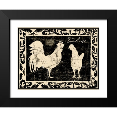 Toulouse Black Modern Wood Framed Art Print with Double Matting by Stimson, Diane