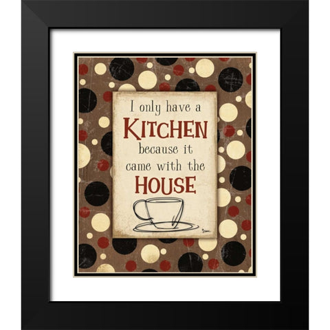 Kitchen House Brown Black Modern Wood Framed Art Print with Double Matting by Stimson, Diane