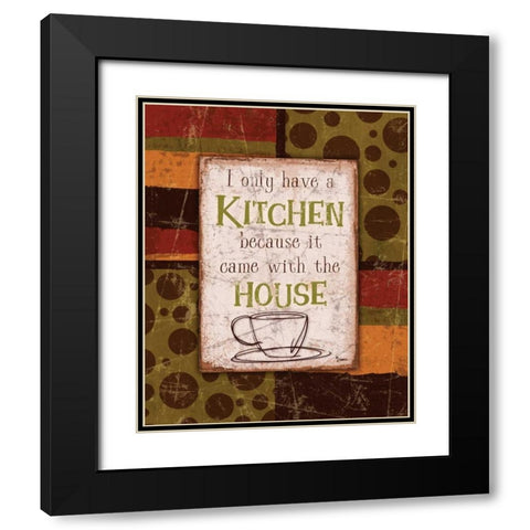 Kitchen House Brown Black Modern Wood Framed Art Print with Double Matting by Stimson, Diane