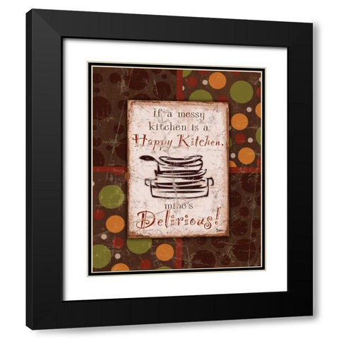 Kitchen Delirious Spice Black Modern Wood Framed Art Print with Double Matting by Stimson, Diane