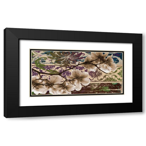 Magnolias 1 Black Modern Wood Framed Art Print with Double Matting by Stimson, Diane