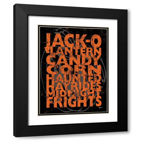 Jack-o Black Modern Wood Framed Art Print with Double Matting by Stimson, Diane