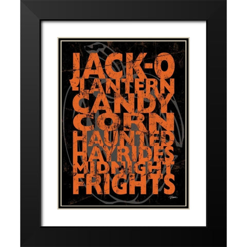 Jack-o Black Modern Wood Framed Art Print with Double Matting by Stimson, Diane