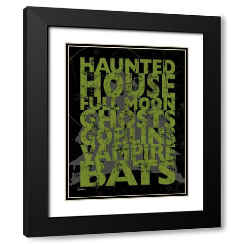 Haunted House Black Modern Wood Framed Art Print with Double Matting by Stimson, Diane