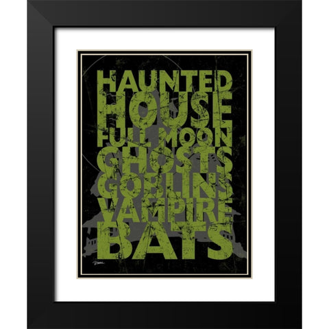 Haunted House Black Modern Wood Framed Art Print with Double Matting by Stimson, Diane