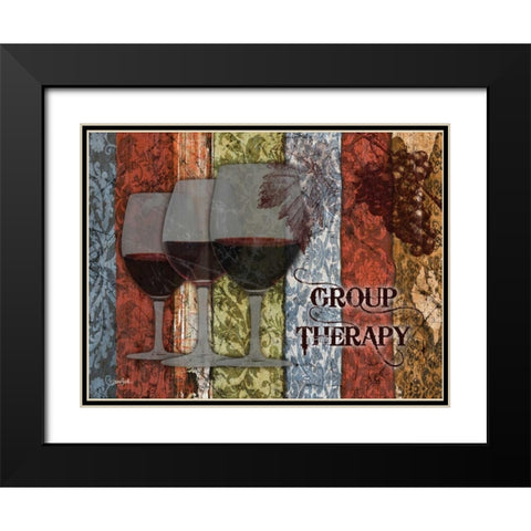Glass Therapy Black Modern Wood Framed Art Print with Double Matting by Stimson, Diane