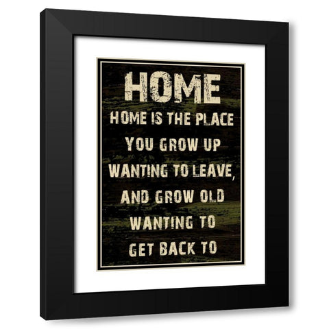 Home Grunge Black Modern Wood Framed Art Print with Double Matting by Stimson, Diane