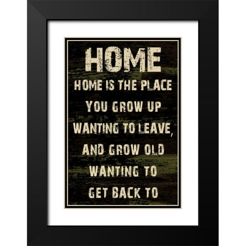 Home Grunge Black Modern Wood Framed Art Print with Double Matting by Stimson, Diane