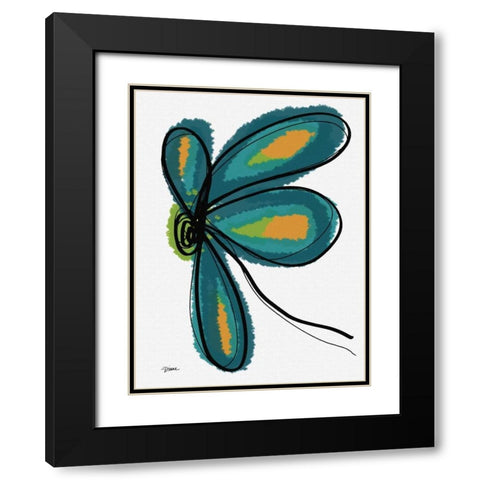 Gerber Funk 4 Black Modern Wood Framed Art Print with Double Matting by Stimson, Diane