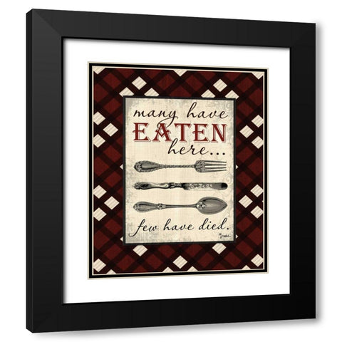 Eaten Here Black Modern Wood Framed Art Print with Double Matting by Stimson, Diane