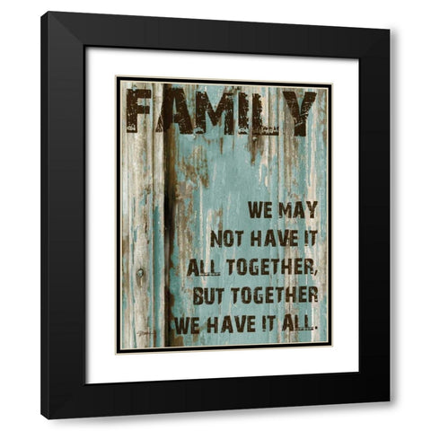 Family Grunge 4 Black Modern Wood Framed Art Print with Double Matting by Stimson, Diane