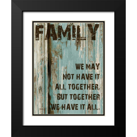 Family Grunge 4 Black Modern Wood Framed Art Print with Double Matting by Stimson, Diane