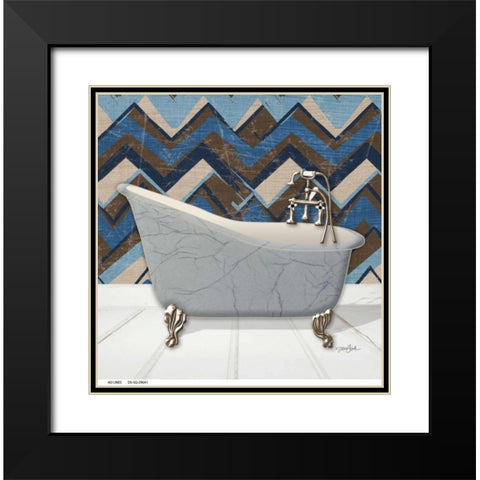 Geo Tub 1 Black Modern Wood Framed Art Print with Double Matting by Stimson, Diane