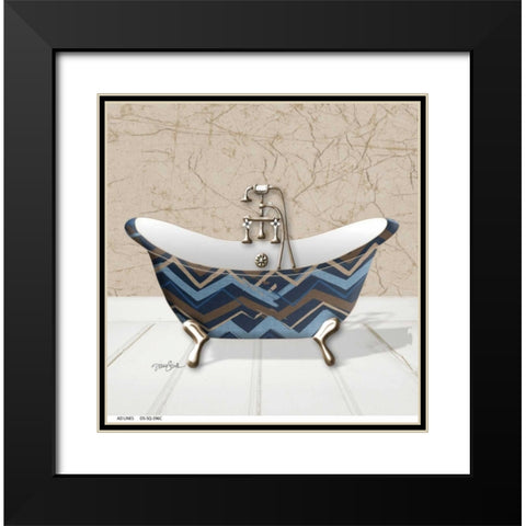 Chevron Tub 2 Black Modern Wood Framed Art Print with Double Matting by Stimson, Diane