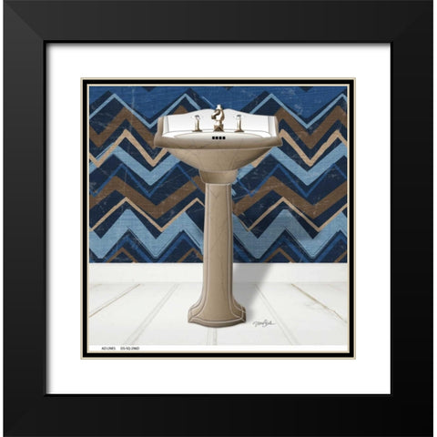 Chevron Sink 2 Black Modern Wood Framed Art Print with Double Matting by Stimson, Diane
