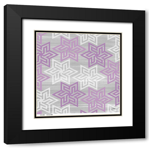 Orchid Star Links 2 Black Modern Wood Framed Art Print with Double Matting by Stimson, Diane