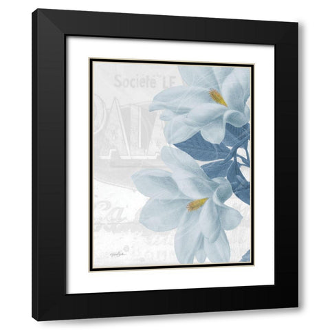 Magnolia Blues 2 Black Modern Wood Framed Art Print with Double Matting by Stimson, Diane