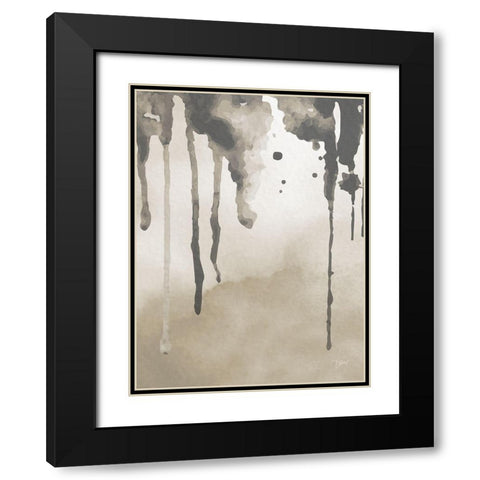 Neutral Abstract 1 Black Modern Wood Framed Art Print with Double Matting by Stimson, Diane