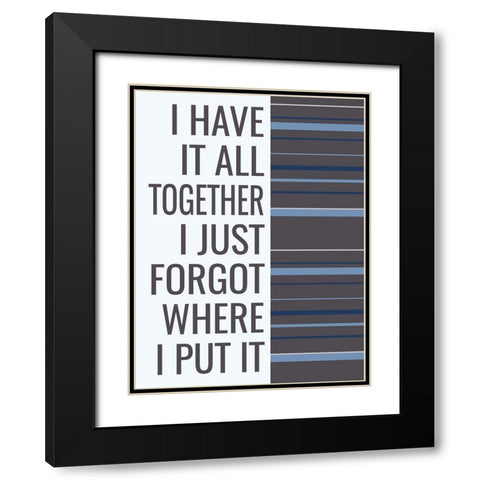 All Together Black Modern Wood Framed Art Print with Double Matting by Stimson, Diane