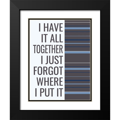 All Together Black Modern Wood Framed Art Print with Double Matting by Stimson, Diane