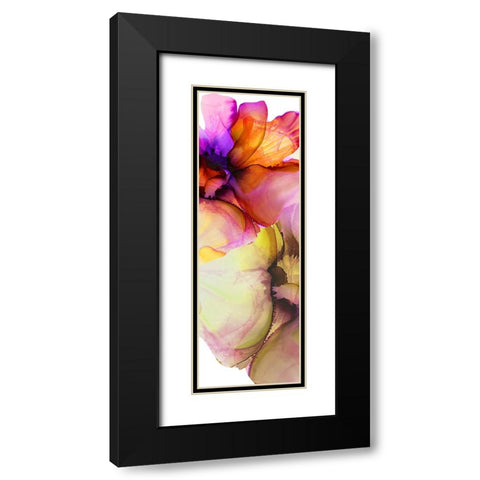 Vibrant Pink Florals 2 Black Modern Wood Framed Art Print with Double Matting by Debs, Emma Catherine
