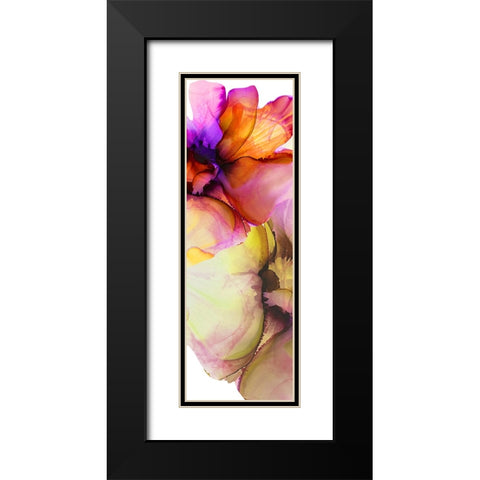 Vibrant Pink Florals 2 Black Modern Wood Framed Art Print with Double Matting by Debs, Emma Catherine