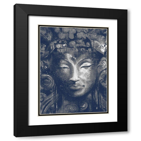 Buddha 1 Black Modern Wood Framed Art Print with Double Matting by Debs, Emma Catherine