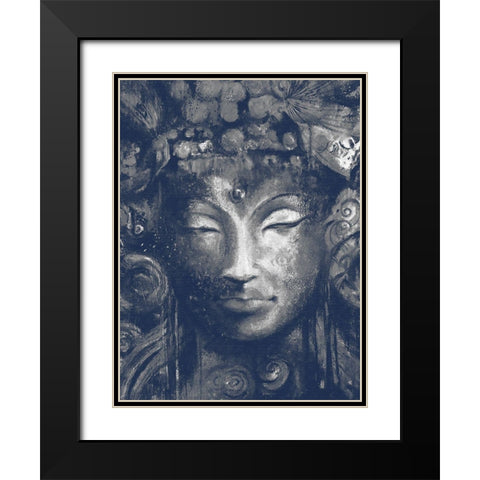 Buddha 1 Black Modern Wood Framed Art Print with Double Matting by Debs, Emma Catherine