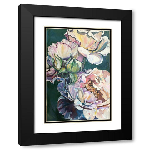 Florals Black Modern Wood Framed Art Print with Double Matting by Debs, Emma Catherine
