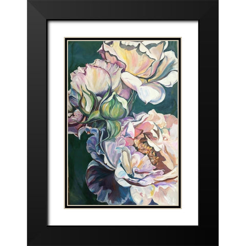 Florals Black Modern Wood Framed Art Print with Double Matting by Debs, Emma Catherine