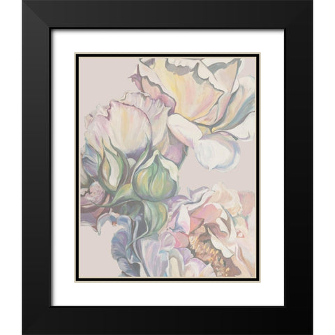 Rose Paper 2 Black Modern Wood Framed Art Print with Double Matting by Debs, Emma Catherine