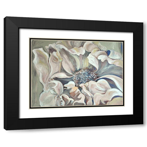 Pale Flower Black Modern Wood Framed Art Print with Double Matting by Debs, Emma Catherine