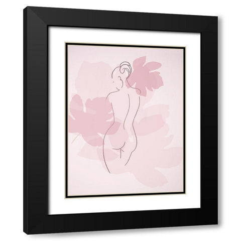 Line Figure with Figs Black Modern Wood Framed Art Print with Double Matting by Debs, Emma Catherine