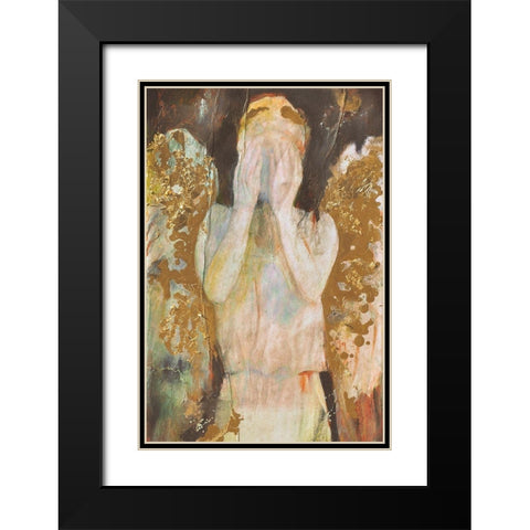 Angel Black Modern Wood Framed Art Print with Double Matting by Debs, Emma Catherine