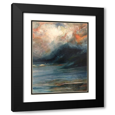 Tryptich 1 Black Modern Wood Framed Art Print with Double Matting by Debs, Emma Catherine