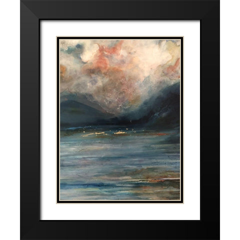 Tryptich 2 Black Modern Wood Framed Art Print with Double Matting by Debs, Emma Catherine