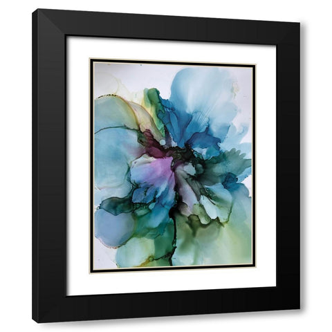 Floral Vibrant 1 Black Modern Wood Framed Art Print with Double Matting by Debs, Emma Catherine