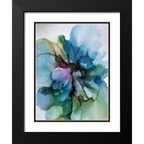 Floral Vibrant 1 Black Modern Wood Framed Art Print with Double Matting by Debs, Emma Catherine