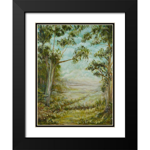 Garden Path Black Modern Wood Framed Art Print with Double Matting by Johnson, Elizabeth