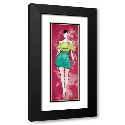 Runway Models Black Modern Wood Framed Art Print with Double Matting by Rodriquez Jr, Enrique