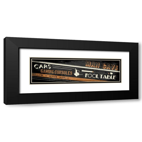 Mancave B Black Modern Wood Framed Art Print with Double Matting by Rodriquez Jr, Enrique