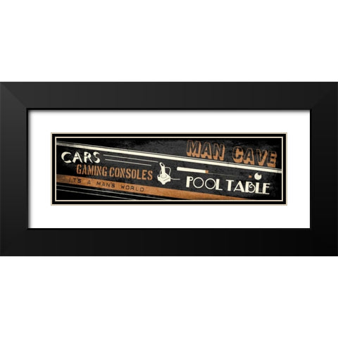 Mancave B Black Modern Wood Framed Art Print with Double Matting by Rodriquez Jr, Enrique