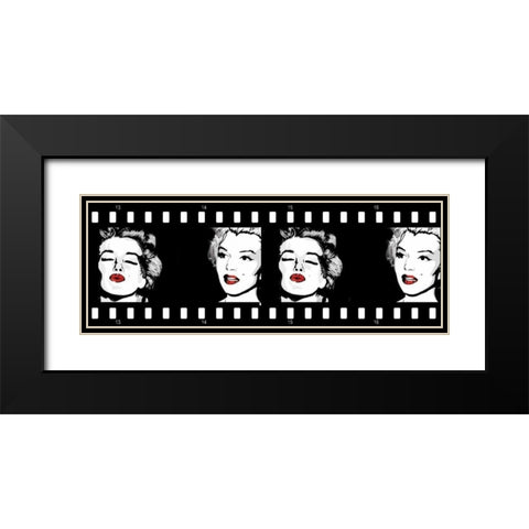 Monroe Strip 3 Black Modern Wood Framed Art Print with Double Matting by Rodriquez Jr, Enrique