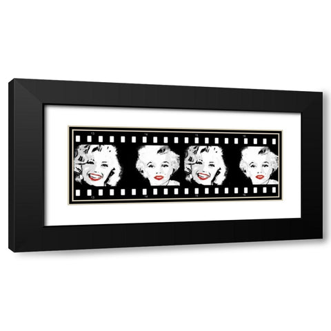 Monroe Strip 4 Black Modern Wood Framed Art Print with Double Matting by Rodriquez Jr, Enrique