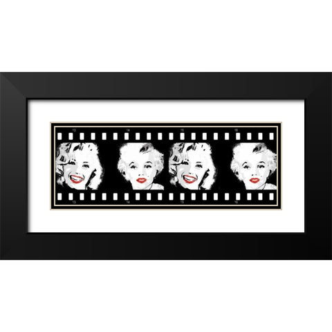 Monroe Strip 4 Black Modern Wood Framed Art Print with Double Matting by Rodriquez Jr, Enrique